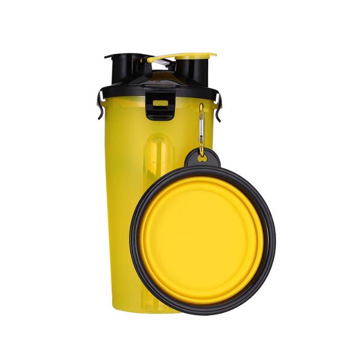 Portable Pet Travel Water and Food Bottle with Extra Bowl - gallery image 5