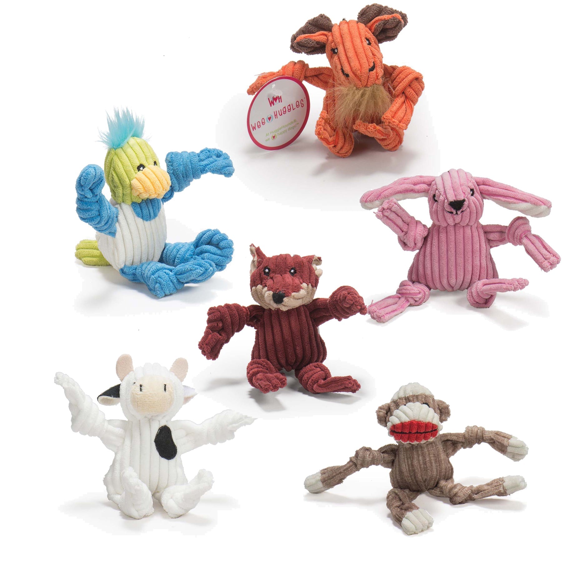 Dog Toy Wee Huggles Assorted Plush Toys Pack for Daily Use main product image for dogs and cats
