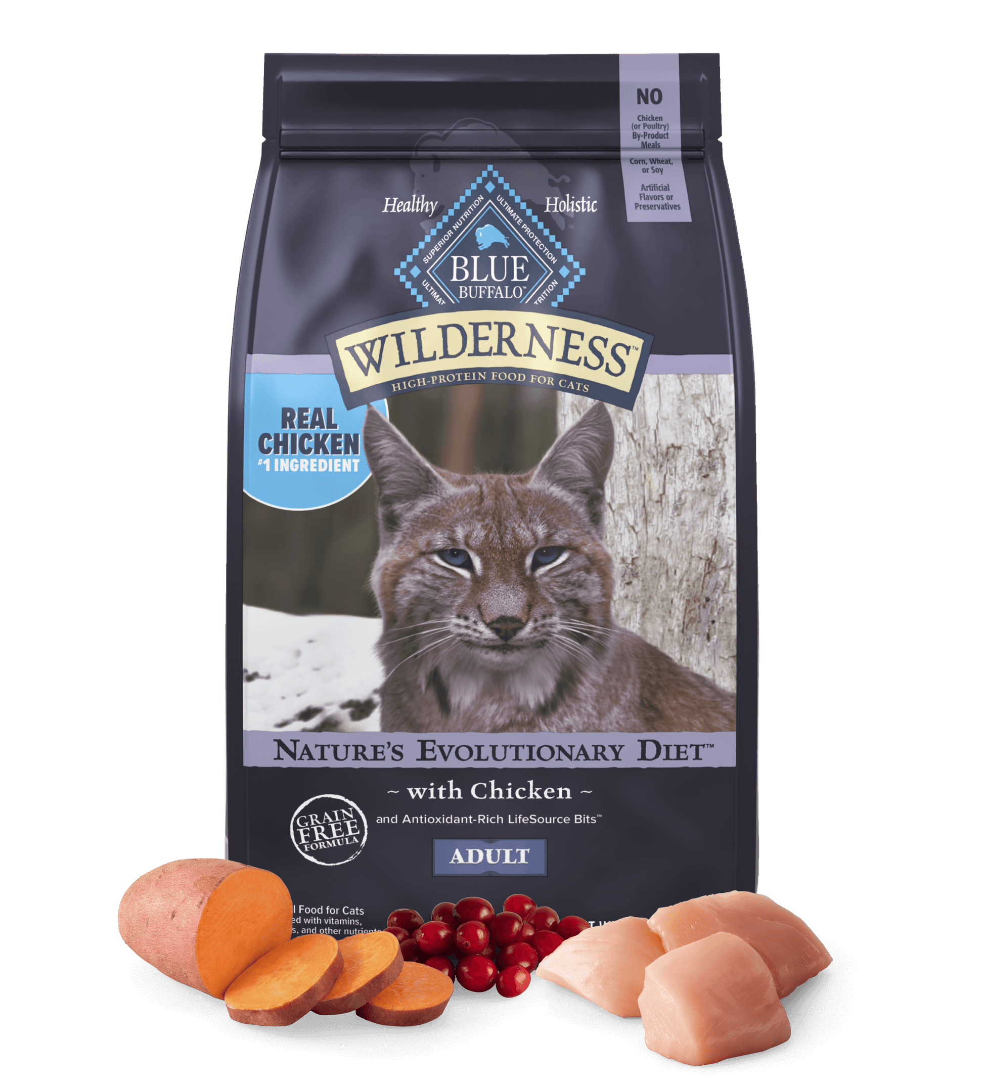 Dry Cat Food Blue Buffalo Chicken Recipe 12lb Daily Meals - main product image