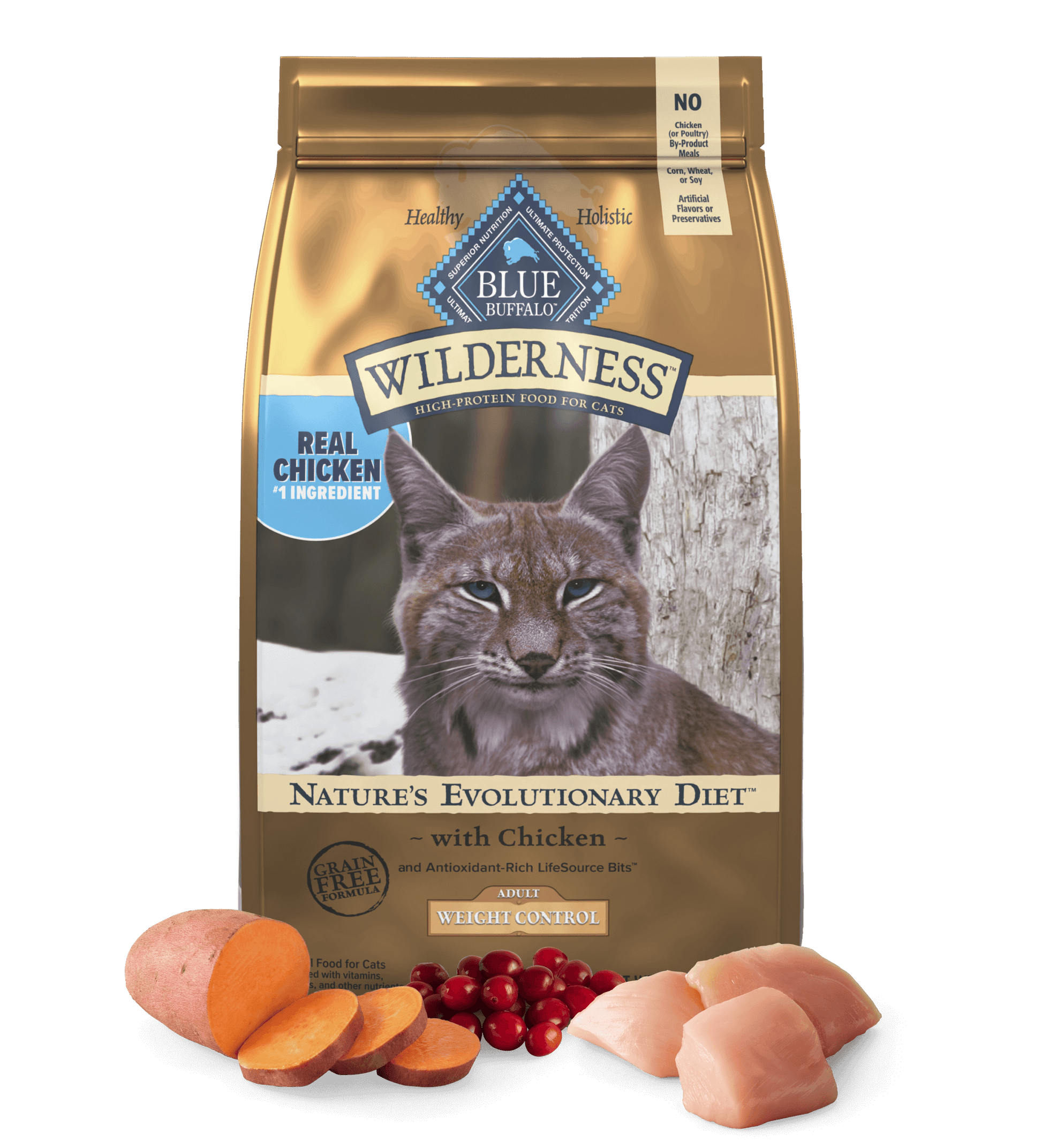 Dry Cat Food Blue Buffalo Chicken Recipe 5lb Daily Meals - main product image