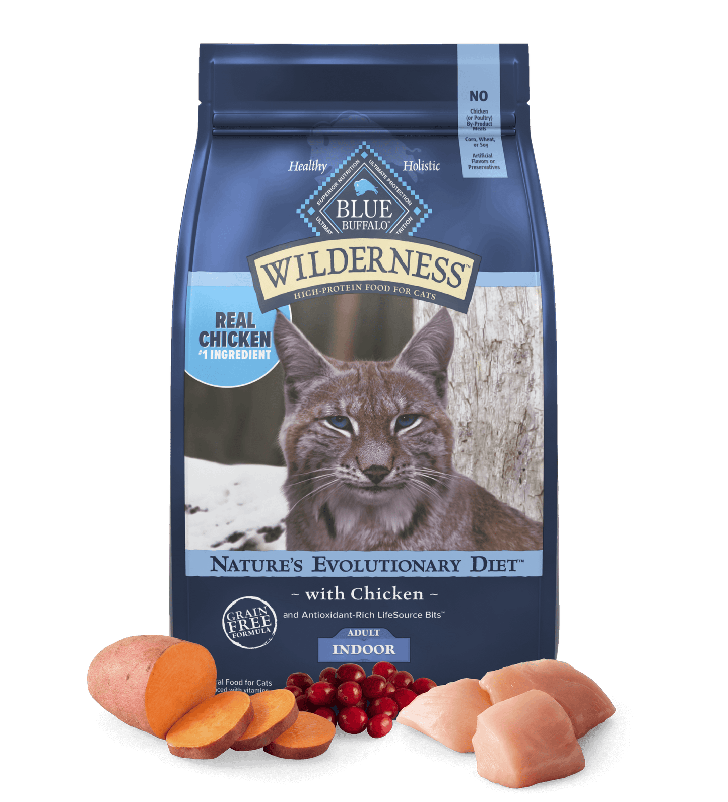 Blue Buffalo Wilderness Adult Cat Indoor Chicken Recipe Free - main product image