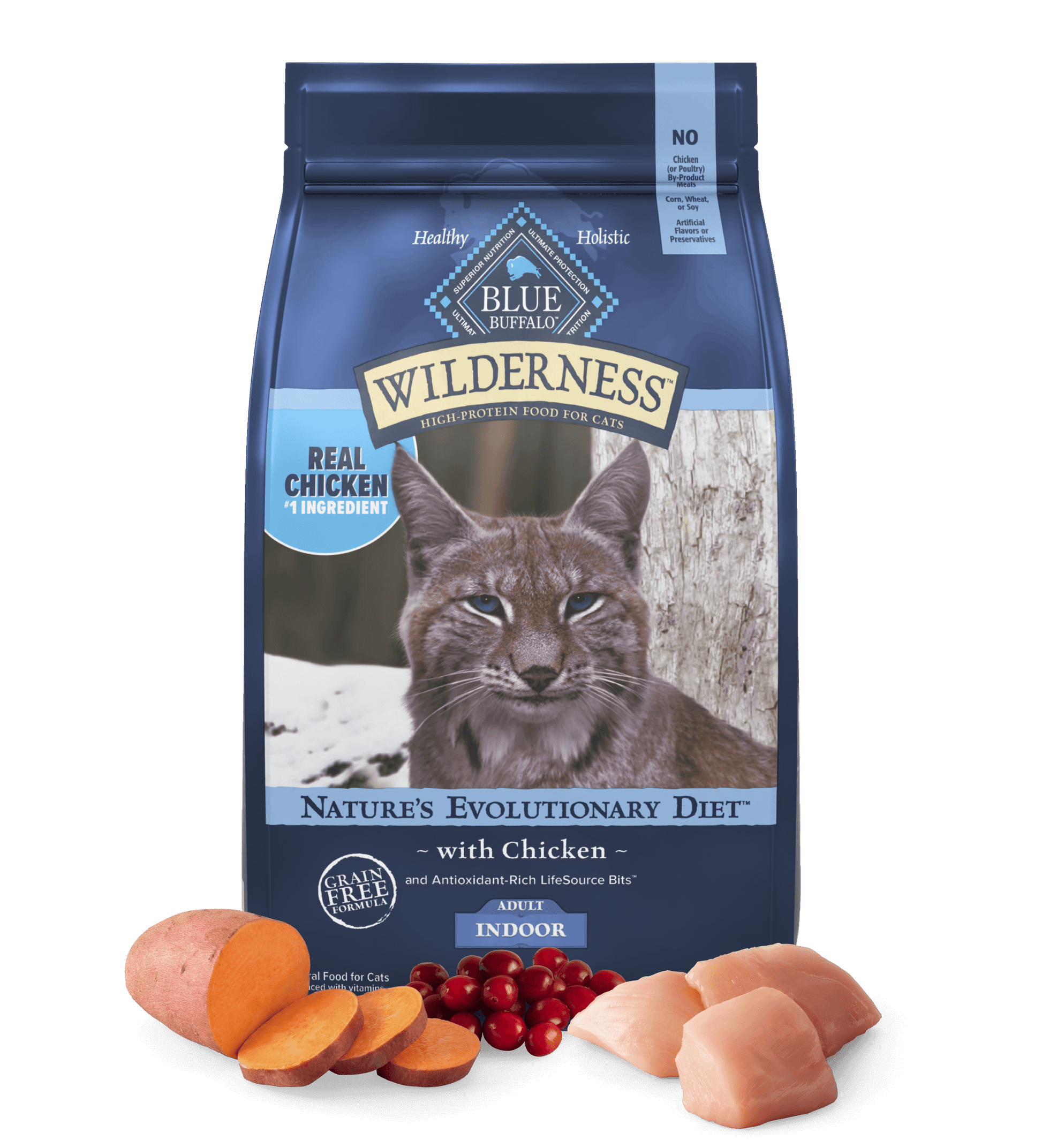 Blue Buffalo Wilderness Adult Cat Indoor Chicken Recipe Free - main product image