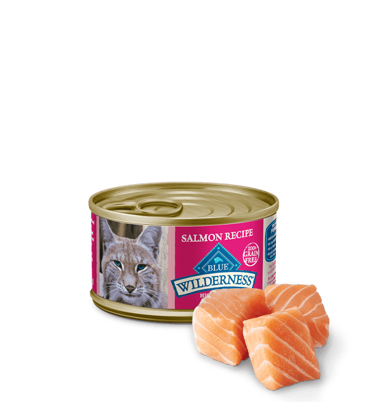 Blue Buffalo Adult Wilderness Salmon Entree Wet Cat Can 3Oz - main product image