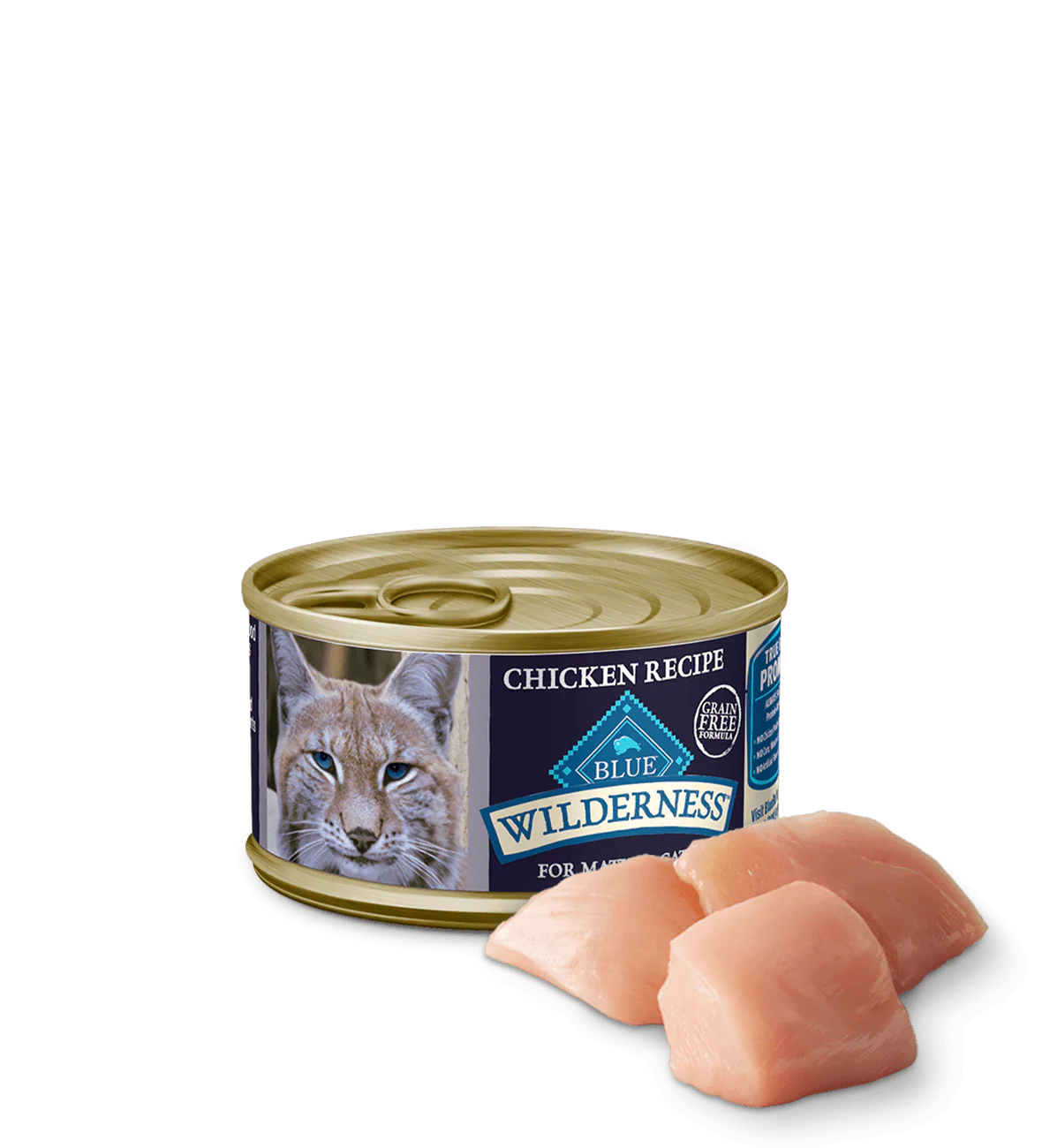 Blue Buffalo Wilderness Mature Chicken Entree Wet Cat Can - main product image