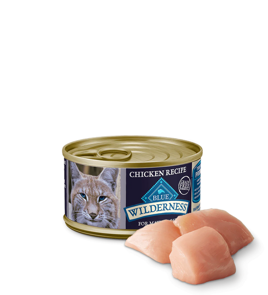 Blue Buffalo Wilderness Mature Chicken Entree Wet Cat Can - main product image