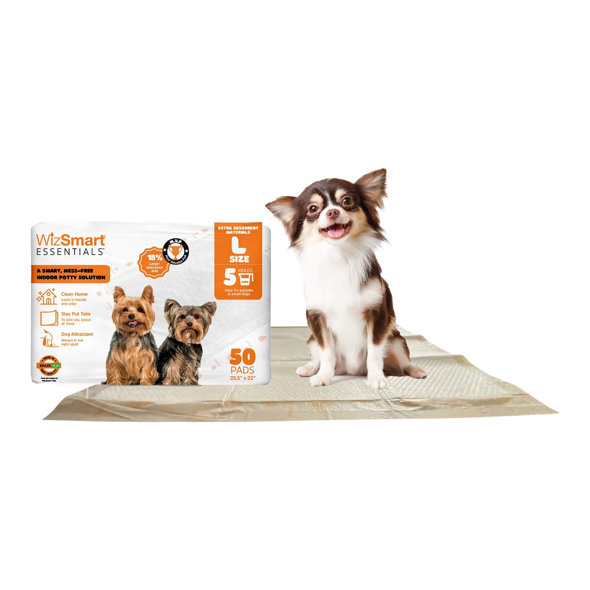 WizSmart Essentials Large Dog Training Pads for Puppies - gallery image 11