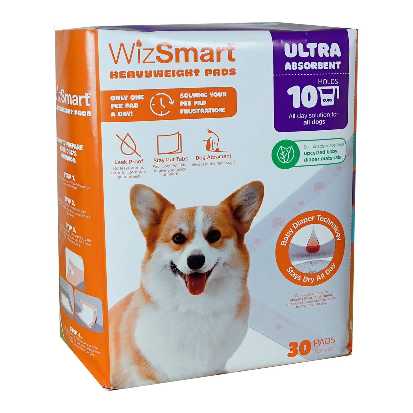 Wizsmart Heavyweight Ultra Absorbent Pads For Dogs Dog Pet - detail view