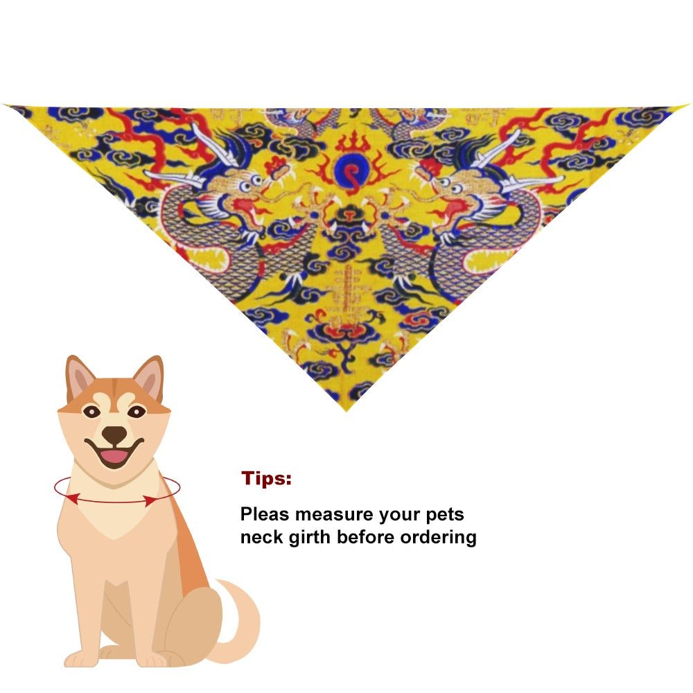 Pet Supply Yellow Imperial Dragon Scarf for Daily Use Essent - detail product image for pet supply