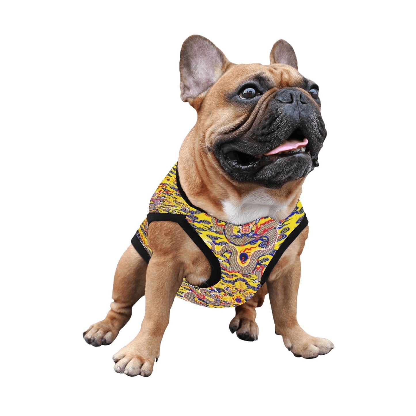 Pet Supply Yellow Imperial Dragon Tank Top for Daily Use - size and texture image for pet supply