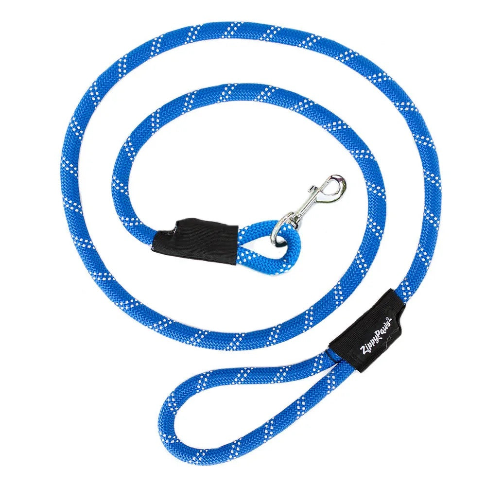 Zippy Paws Climbers Rope Leash Blue 6Ft Adjustable Dog Gear - main product image
