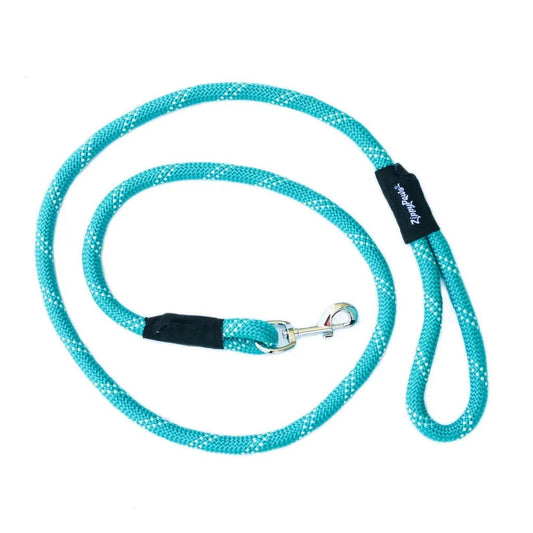 Zippy Paws Climbers Rope Leash Teal 6Ft Adjustable Dog Gear - main product image